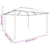 vidaXL Gazebo Anthracite Steel Large Foldable Gazebo Square