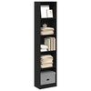 vidaXL Bookcase Black Engineered Wood Tall Bookcase Rectangular