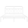 vidaXL Bed Frame White Steel Full Rectangular Modern Durable