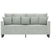 vidaXL 2-seater Sofa Light Grey Velvet (100% polyester), metal, textilene