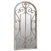 vidaXL Garden Mirror Sand Iron, Glass 27.6 x 11.8 in Decorative Inlays