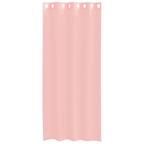 vidaXL Voile Curtains with Grommets 2 pcs Pink 55.1x96.5"
