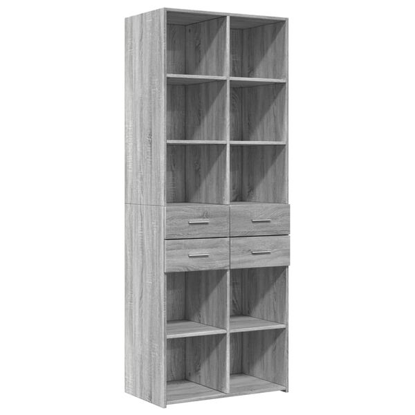 vidaXL Highboard Grey sonoma Engineered wood Tall Highboard