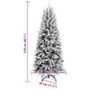 vidaXL Artificial Christmas Tree with 300 LEDs White 82.68 in