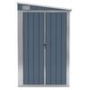 vidaXL Garden Shed Gray Galvanized steel, metal Medium Durable