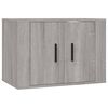 vidaXL TV Cabinet Set Set of 2 Grey Sonoma Engineered Wood Large