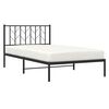 vidaXL Bed Frame Black Powder-coated steel Twin Bed Frame Rectangular