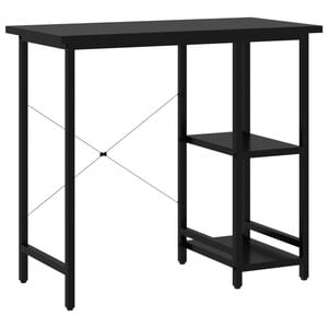 vidaXL Computer Desk Black MDF and powder-coated metal Compact Durable