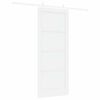 vidaXL Sliding Door White 32.68 x 79.53 in Solid Pine Wood
