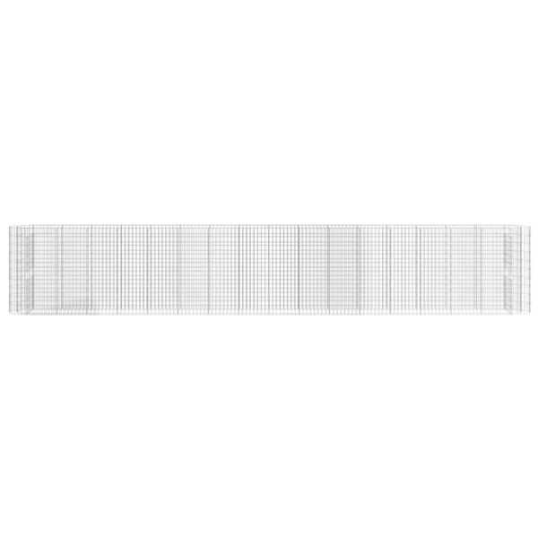 vidaXL Gabion Raised Bed Silver Galvanized iron Large Durable