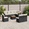 vidaXL Garden Sofa Set Black