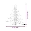 vidaXL Christmas Tree Figure Warm White PVC, Steel Medium Foldable