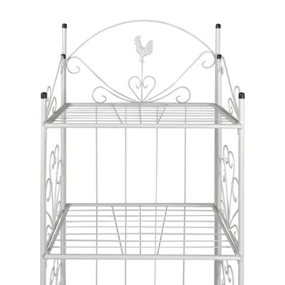 vidaXL Plant Rack White Square