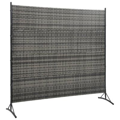 vidaXL Room Divider Poly Rattan Anthracite 68.9"x70.9"