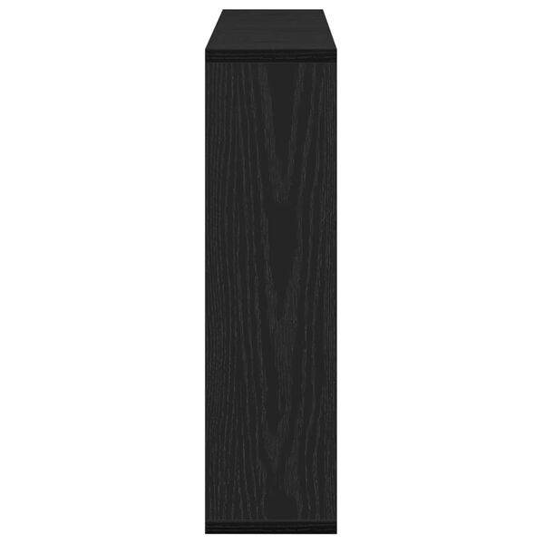 vidaXL Mirror Cabinet with Shelf Black Oak 29.92 x 5.91 x 21.65 in