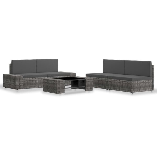 vidaXL Garden Lounge Set Grey and Anthracite