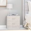 vidaXL Bedside Cabinet Set of 2 Concrete Grey Engineered Wood
