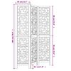 vidaXL Room Divider 3 Panels Brown Solid Wood Paulownia