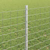 vidaXL Fence Post 44 pcs Silver 47.24 in Steel