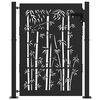 vidaXL Garden Gate 39.4x59.1" Corten Steel Bamboo Design