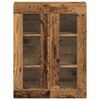 vidaXL Wall Mounted Cabinet Old wood Engineered wood, glass Medium