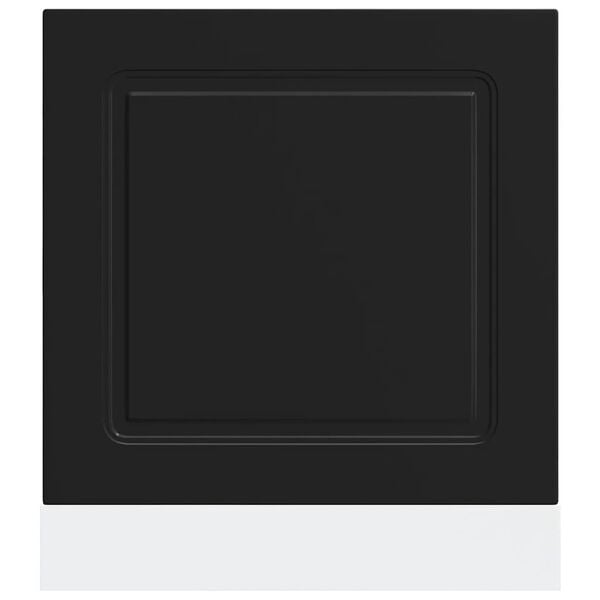 vidaXL Dishwasher Panel Black Engineered wood Medium Dishwasher Panel