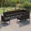 vidaXL Garden Lounge Set Black