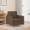 vidaXL Sofa Chair Brown Polyester, Metal, Textilene 23.6 in Seat Width