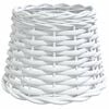 vidaXL Ceiling Lamp Shade White Wicker, Iron Medium Decorative Inlays