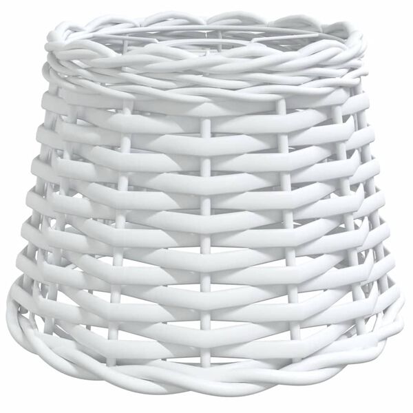 vidaXL Ceiling Lamp Shade White Wicker, Iron Medium Decorative Inlays