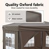 vidaXL Party Tent Taupe 210D oxford fabric with silver coating 10 x 10 ft