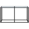 vidaXL Console Table White marble Toughened glass Large Modern