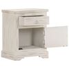 vidaXL Bedside Cabinet White Solid mango wood 15.7 x 11.8 x 19.7 in