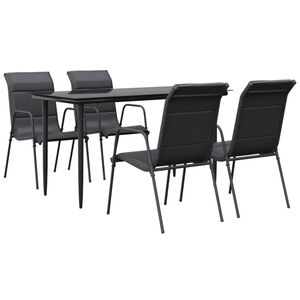 vidaXL Garden Dining Set Black, Anthracite