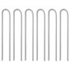 vidaXL Tent Pegs 6 pcs U-shaped 14.6 " Ø0.39 " Galvanised Steel