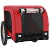 vidaXL Pet Bike Trailer Red and Black Oxford fabric, iron, PVC Small