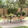 vidaXL Garden Dining Set 7 pcs Brown Powder-Coated Steel