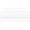 vidaXL Bed Frame White Steel Full Bed Frame Rectangular Modern