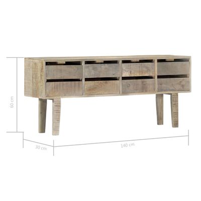 vidaXL Sideboard 55.1"x11.8"x23.6" Solid Mango Wood