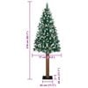 vidaXL Slim Christmas Tree Green 82.7" PVC and Solid Pine wood