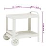 vidaXL Beverage Cart White 27.2"x20.9"x28.3" Plastic