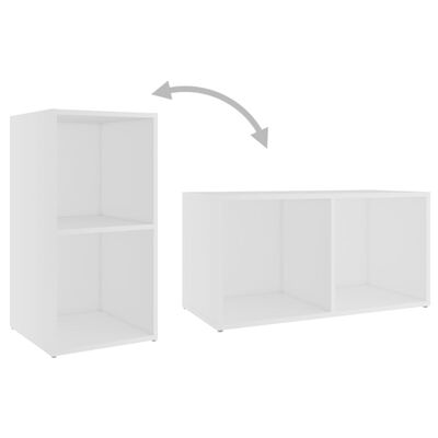 vidaXL TV Cabinets 2 pcs White 28.3"x13.8"x14.4" Engineered Wood