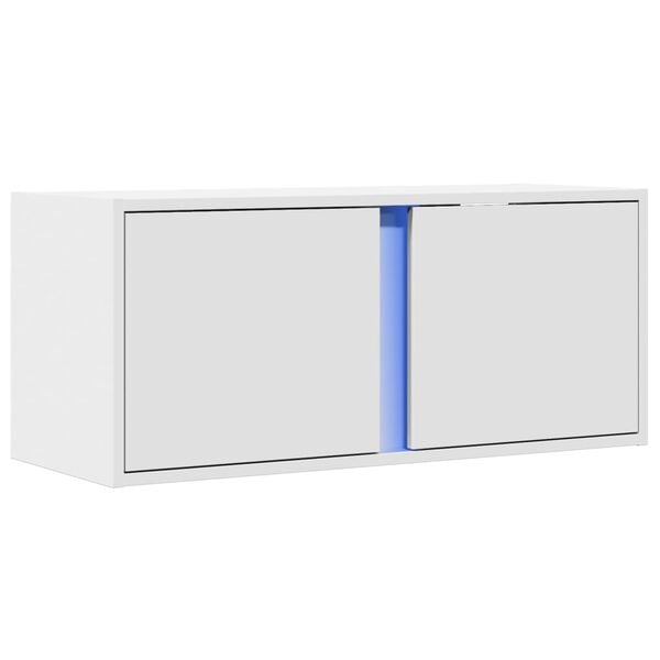 vidaXL TV Wall Cabinet White Engineered wood 31.5x12.2x13.8 in
