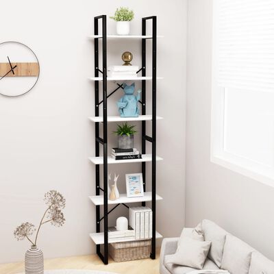 vidaXL Storage Shelf White 23.6"x11.8"x82.7" Engineered Wood