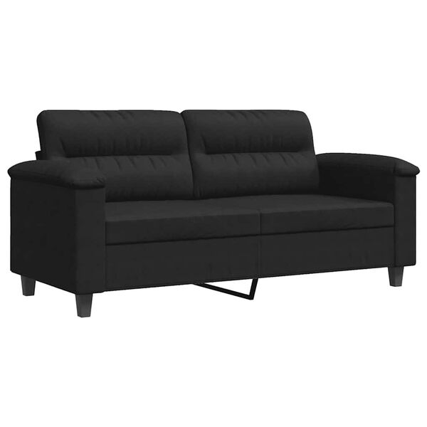 vidaXL 2-seater Sofa Black