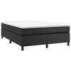 vidaXL Bed Frame Black Faux leather, plywood, engineered wood Double