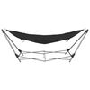 vidaXL Hammock Black Powder-coated steel Compact Foldable Hammock