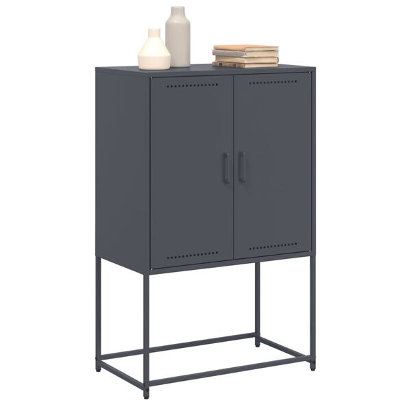 vidaXL Highboard Anthracite Steel 27.0x15.2x42.1 in Highboard