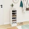 vidaXL Shoe Cabinet White Engineered Wood Medium Wall Mounting