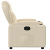 vidaXL Recliner Chair Cream 100% Polyester, Metal, Plywood Standard